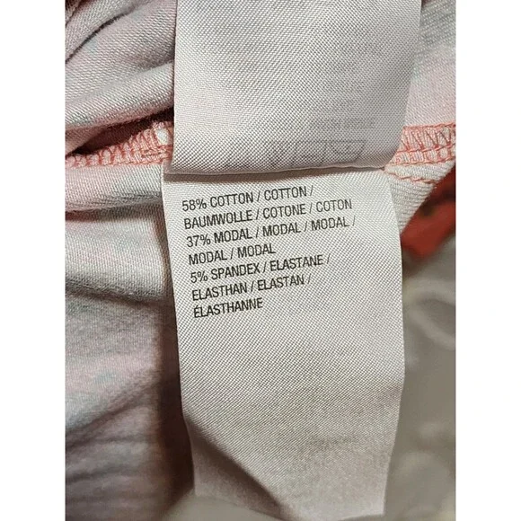 Belle Kim Gravel Womens XL Peach Blouse Paisley Stretchy Boho Cottage Peasant - Picture 10 of 14